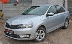 1 919 р. Накладка на передний бампер Sport Skoda Rapid NH3 дорестайлинг лифтбэк (2012-2017) (Текстурный пластик, Неокрашенная)  с доставкой в г. Белгород. Увеличить фотографию 5