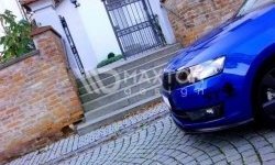 6 299 р. Накладка на передний бампер Splitter Skoda Rapid NH3 дорестайлинг лифтбэк (2012-2017) (Неокрашенная)  с доставкой в г. Белгород. Увеличить фотографию 2