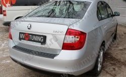 1 199 р. Накладка защитная на задний бампер Style Skoda Rapid NH3 дорестайлинг лифтбэк (2012-2017) (Глянец)  с доставкой в г. Белгород. Увеличить фотографию 5