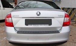 1 199 р. Накладка защитная на задний бампер Style Skoda Rapid NH3 дорестайлинг лифтбэк (2012-2017) (Глянец)  с доставкой в г. Белгород. Увеличить фотографию 8