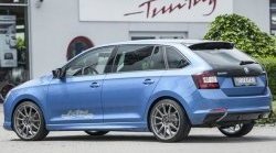 9 649 р. Пороги накладки R-Style Skoda Rapid NH3 дорестайлинг лифтбэк (2012-2017) (Неокрашенные)  с доставкой в г. Белгород. Увеличить фотографию 3