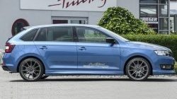 9 649 р. Пороги накладки R-Style Skoda Rapid NH3 дорестайлинг лифтбэк (2012-2017) (Неокрашенные)  с доставкой в г. Белгород. Увеличить фотографию 4