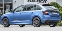 9 649 р. Пороги накладки R-Style Skoda Rapid NH3 дорестайлинг лифтбэк (2012-2017) (Неокрашенные)  с доставкой в г. Белгород. Увеличить фотографию 5