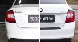 719 р. Реснички на фонари RA Skoda Rapid NH3 дорестайлинг лифтбэк (2012-2017) (Неокрашенные)  с доставкой в г. Белгород. Увеличить фотографию 3