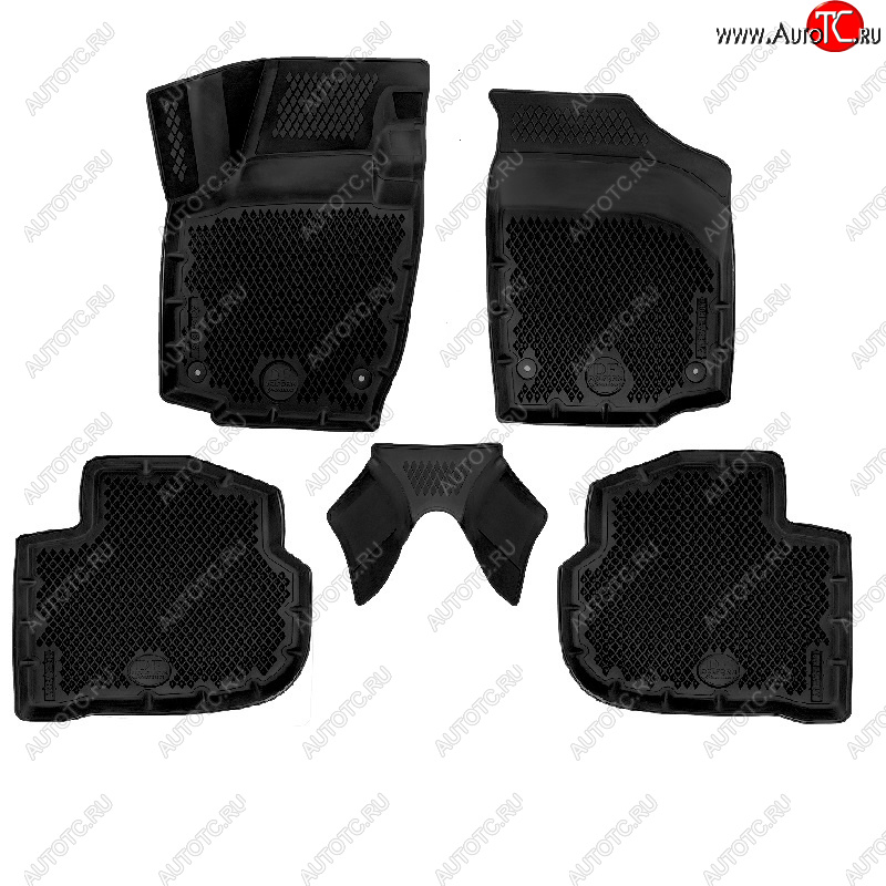 3 599 р. Коврики салона DELFORM ❞EVA 3D Premium❝ (термоэластопласт/ТЭП) Skoda Rapid NH3 дорестайлинг лифтбэк (2012-2017)  с доставкой в г. Белгород