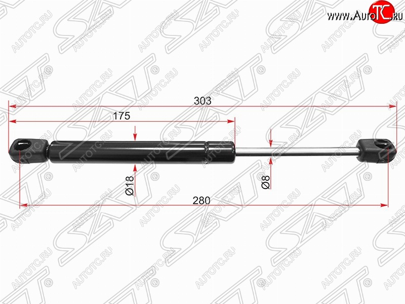 559 р. Газовый упор крышки багажника SAT  Skoda Superb  седан (2001-2006), Volkswagen Passat  B5 (1996-2000)  с доставкой в г. Белгород