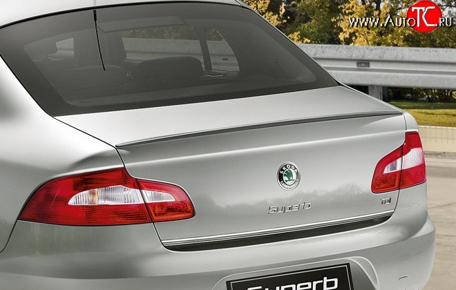 3 999 р. Лип спойлер ORIGINAL Skoda Superb B6 (3T) лифтбэк дорестайлинг (2008-2013) (Неокрашенный)  с доставкой в г. Белгород