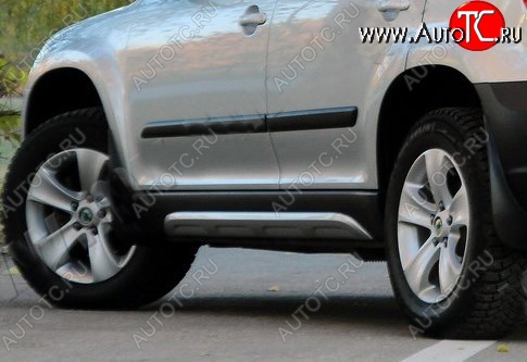5 519 р. Пороги накладки Tuning-Sport Skoda Yeti (2009-2013) (Неокрашенные)  с доставкой в г. Белгород