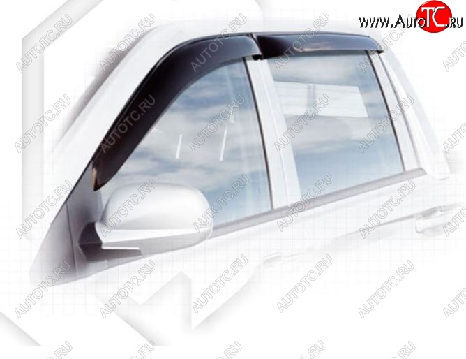 2 199 р. Дефлектора окон CA-Plastic SSANGYONG Actyon Sport (2006-2011) (Classic полупрозрачный, Без хром.молдинга)  с доставкой в г. Белгород