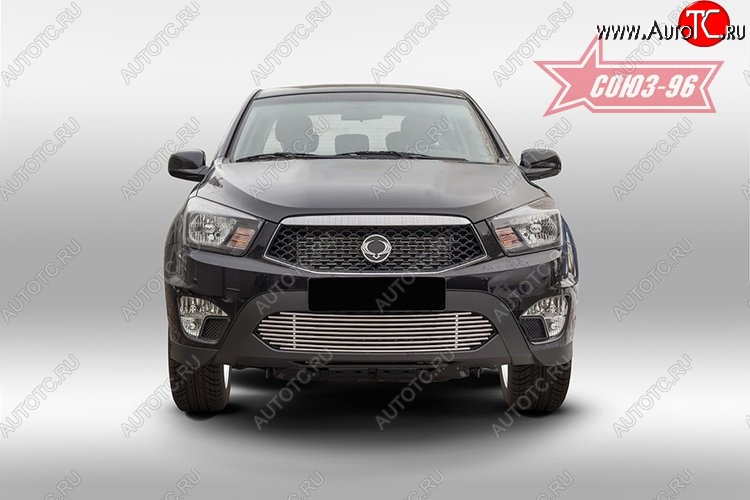 7 604 р. Декоративный элемент воздухозаборника Souz-96 (d10)  SSANGYONG Actyon Sport (2012-2025)  с доставкой в г. Белгород