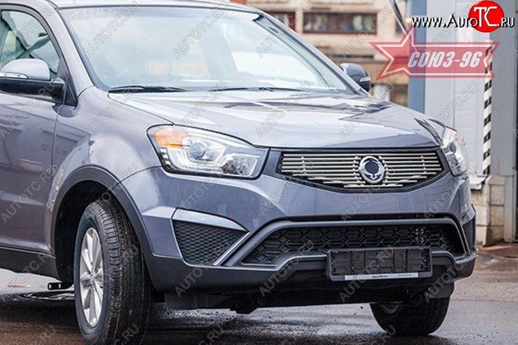 8 819 р. Декоративные элементы решетки радиатора Souz-96 (d10)  SSANGYONG Actyon (2013-2021) рестайлинг  с доставкой в г. Белгород