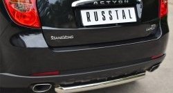 13 449 р. Одинарная защита заднего бампера из трубы диаметром 63 мм SLITKOFF  SSANGYONG Actyon (2010-2013) дорестайлинг  с доставкой в г. Белгород. Увеличить фотографию 2