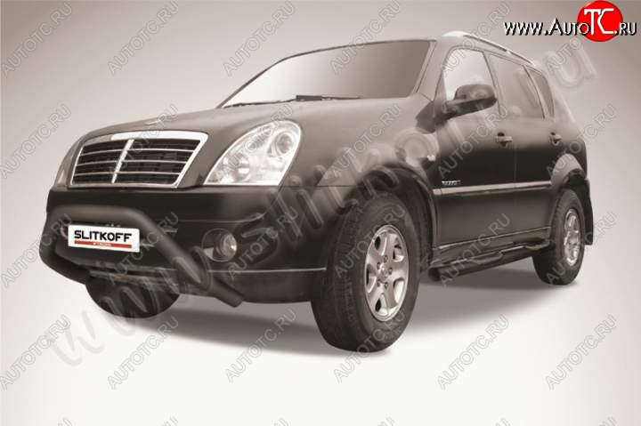 18 999 р. Кенгурятник d57 широкий мини  SSANGYONG Rexton  Y250 (2006-2012) (Цвет: серебристый)  с доставкой в г. Белгород