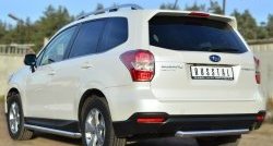 15 799 р. Одинарная защита заднего бампера из трубы диаметром 63 мм SLITKOFF  Subaru Forester  SJ (2012-2016) дорестайлинг  с доставкой в г. Белгород. Увеличить фотографию 4