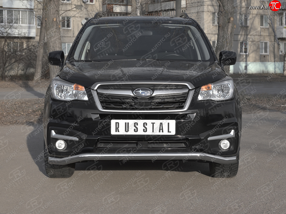 18 849 р. Защита переднего бампера SLITKOFF d63 волна Subaru Forester SJ рестайлинг (2016-2019)  с доставкой в г. Белгород