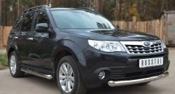 15 999 р. Одинарная защита переднего бампера диаметром 76 мм SLITKOFF  Subaru Forester  SH (2008-2013)  с доставкой в г. Белгород. Увеличить фотографию 2