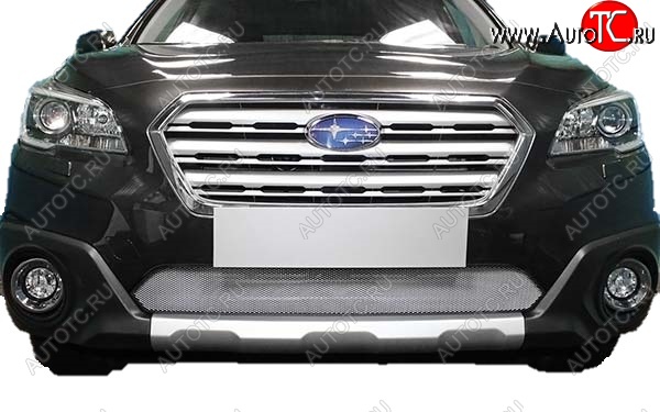 1 469 р. Защитная сетка радиатора Russtal Subaru Outback BS/B15 дорестайлинг универсал (2014-2018) (Чёрная)  с доставкой в г. Белгород