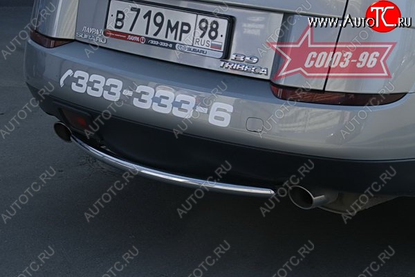9 917 р. Защита заднего бампера Souz-96 (d42) Subaru Tribeca (2008-2014)  с доставкой в г. Белгород