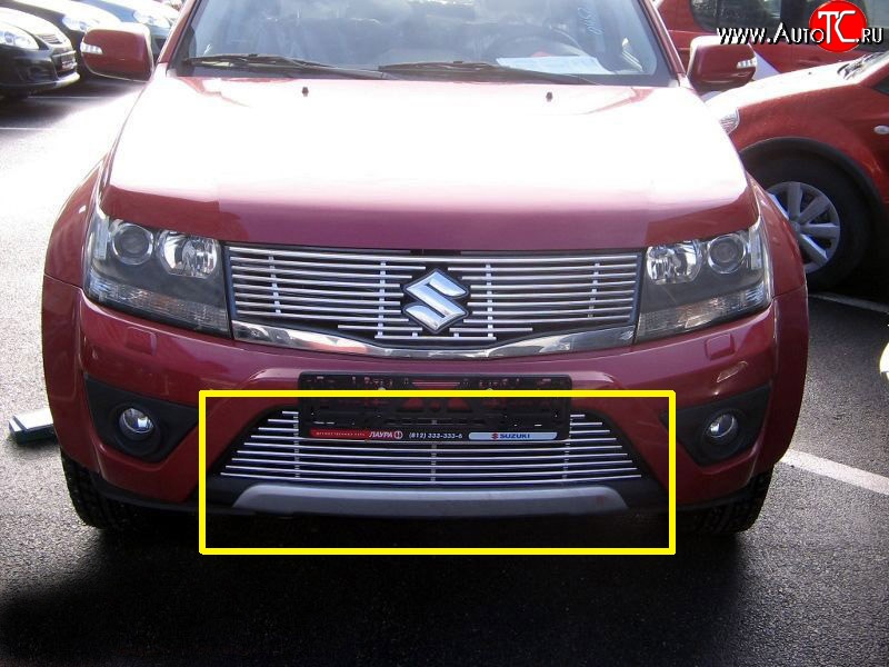 4 999 р. Декоративная вставка воздухозаборника бампера Berkut Suzuki Grand Vitara JT 5 дверей 2-ой рестайлинг (2012-2016)  с доставкой в г. Белгород