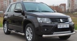 Одинарная защита переднего бампера диаметром 76 мм (5 дв.) SLITKOFF Suzuki Grand Vitara ( JT 5 дверей,  JT) (2012-2016) 2-ой рестайлинг, 3 двери 2-ой рестайлинг