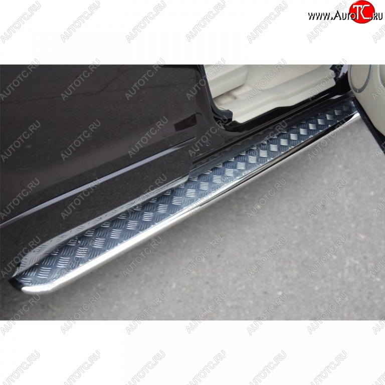22 999 р. Широкая защита порогов с трубой диаметром 42 мм 5 дв. SLITKOFF v2 Suzuki Grand Vitara JT 5 дверей 2-ой рестайлинг (2012-2016)  с доставкой в г. Белгород