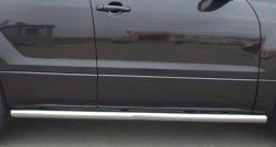 12 299 р. Защита порогов из круглой трубы диаметром 63 мм (5 дв.) Russtal Suzuki Grand Vitara JT 5 дверей 2-ой рестайлинг (2012-2016) (Защита порогов с со скосами на торцах (вариант 1))  с доставкой в г. Белгород. Увеличить фотографию 5