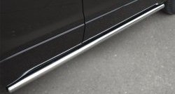12 299 р. Защита порогов из круглой трубы диаметром 63 мм (5 дв.) Russtal Suzuki Grand Vitara JT 5 дверей 2-ой рестайлинг (2012-2016) (Защита порогов с со скосами на торцах (вариант 1))  с доставкой в г. Белгород. Увеличить фотографию 6