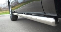12 299 р. Защита порогов из круглой трубы диаметром 63 мм (5 дв.) Russtal Suzuki Grand Vitara JT 5 дверей 2-ой рестайлинг (2012-2016) (Защита порогов с со скосами на торцах (вариант 1))  с доставкой в г. Белгород. Увеличить фотографию 7