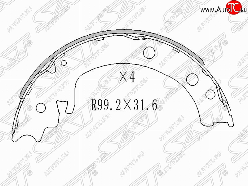 1 429 р. Колодки тормозные задние SAT Suzuki Grand Vitara JT 5 дверей 2-ой рестайлинг (2012-2016)  с доставкой в г. Белгород