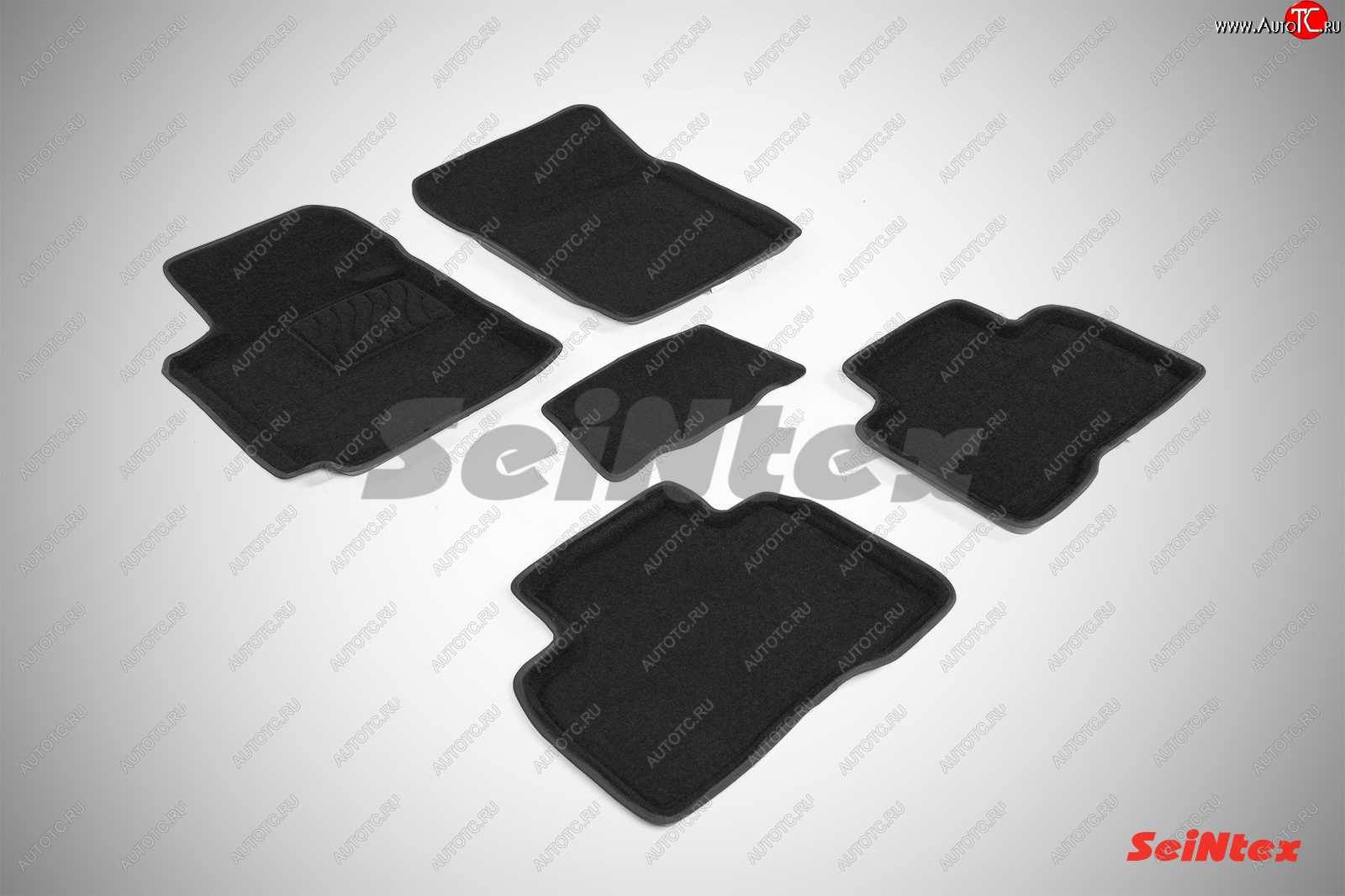 5 449 р. Комплект 3D ковриков в салон (ворсовые / чёрные) Seintex Suzuki Grand Vitara JT 5 дверей дорестайлинг (2005-2008)  с доставкой в г. Белгород