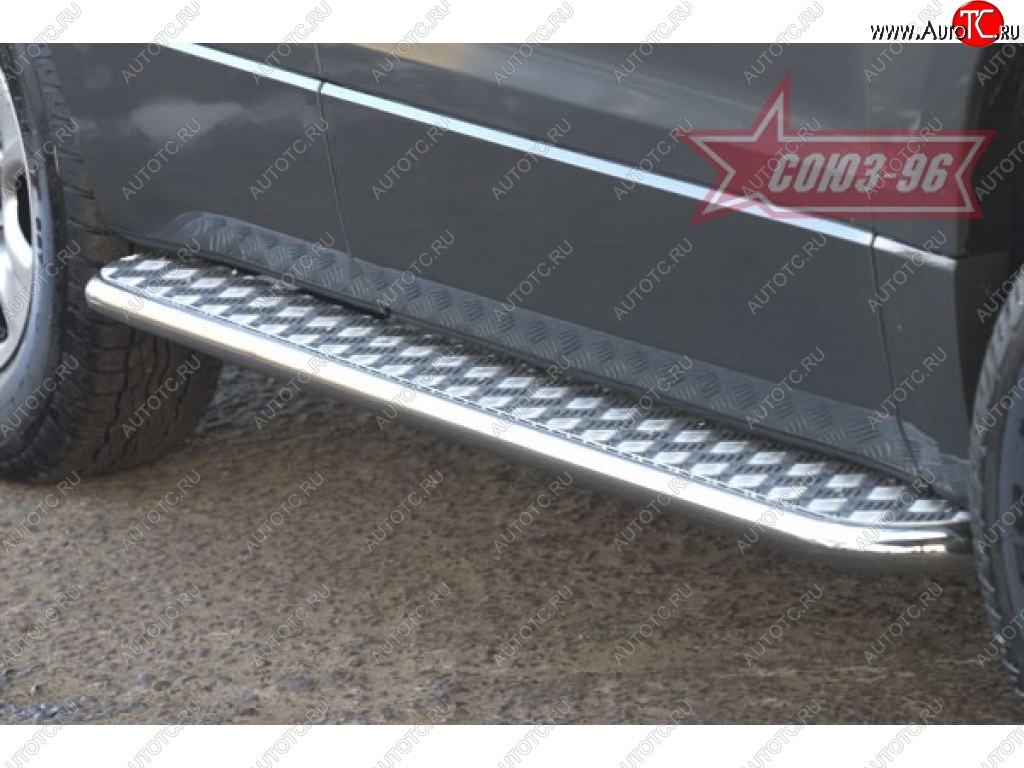 12 554 р. Пороги с листом d42 souz-96  Suzuki Grand Vitara  JT 3 двери (2005-2008) дорестайлинг  с доставкой в г. Белгород