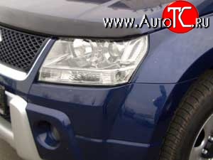 1 484 р. Прозрачная защита передних фар Novline Suzuki Grand Vitara JT 3 двери дорестайлинг (2005-2008)  с доставкой в г. Белгород