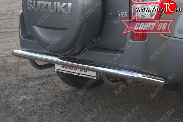 7 694 р. Защита заднего бампера Souz-96 (d60) Suzuki Grand Vitara JT 5 дверей дорестайлинг (2005-2008)  с доставкой в г. Белгород
