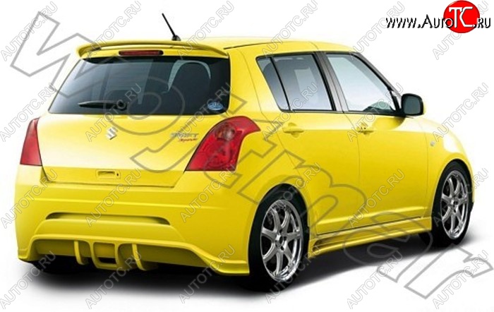 27 899 р. Задний бампер R1 Suzuki Swift ZC дорестайлинг, хэтчбэк 5 дв. (2003-2008)  с доставкой в г. Белгород