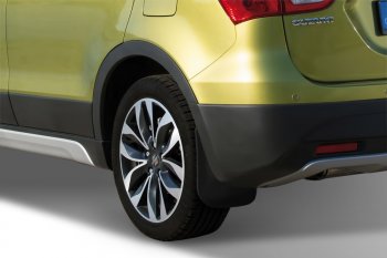 2 699 р. Брызговики Frosch (optimum)  Suzuki SX4  JYB, JYA (2013-2016) хэтчбэк дорестайлинг (Задние)  с доставкой в г. Белгород. Увеличить фотографию 2