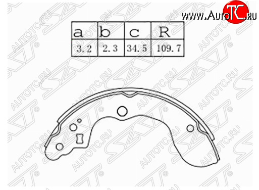 1 579 р. Комплект задних тормозных колодок SAT Suzuki SX4 YA21S,YB21S дорестайлинг, хэтчбэк (2006-2011)  с доставкой в г. Белгород