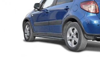 26 799 р. Защита порогов ТехноСфера (Техно Сфера) (нержавейка, 63.5 mm) Suzuki SX4 GYA,GYB  рестайлинг, хэтчбэк (2010-2016)  с доставкой в г. Белгород. Увеличить фотографию 2