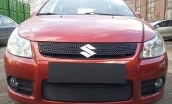 1 469 р. Сетка на бампер (хетчбек) Russtal (черная) Suzuki SX4 GYA,GYB  рестайлинг, хэтчбэк (2010-2016)  с доставкой в г. Белгород. Увеличить фотографию 3