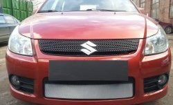 1 539 р. Сетка на бампер (хетчбек) Russtal (хром) Suzuki SX4 GYA,GYB  рестайлинг, хэтчбэк (2010-2016)  с доставкой в г. Белгород. Увеличить фотографию 3