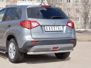 15 999 р. Одинарная защита заднего бампера из трубы диаметром 63 мм SLITKOFF  Suzuki Vitara  LY (2015-2019) дорестайлинг  с доставкой в г. Белгород. Увеличить фотографию 3