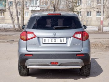 15 249 р. Одинарная защита заднего бампера из трубы диаметром 63 мм SLITKOFF  Suzuki Vitara  LY (2015-2019) дорестайлинг  с доставкой в г. Белгород. Увеличить фотографию 3