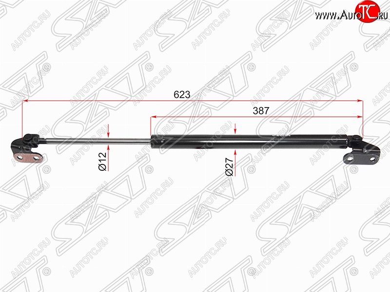 1 079 р. Правый упор крышки багажника (газовый) SAT Toyota 4Runner N180 5 дв. дорестайлинг (1995-2000)  с доставкой в г. Белгород