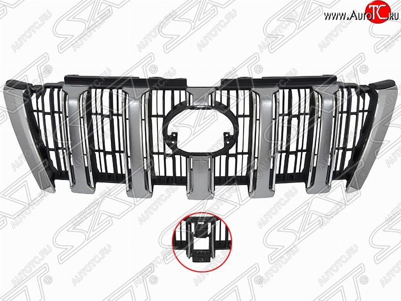 7 849 р. Решётка радиатора (под камеру) SAT Toyota Land Cruiser Prado J150 1-ый рестайлинг (2013-2017)  с доставкой в г. Белгород