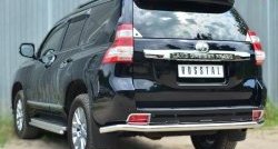 17 999 р. Одинарная защита заднего бампера из трубы диаметром 63 мм SLITKOFF Toyota Land Cruiser Prado J150 1-ый рестайлинг (2013-2017)  с доставкой в г. Белгород. Увеличить фотографию 4