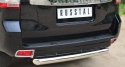 16 649 р. Защита заднего бампера (Ø76 мм, нержавейка) SLITKOFF Toyota Land Cruiser Prado J150 1-ый рестайлинг (2013-2017)  с доставкой в г. Белгород. Увеличить фотографию 2