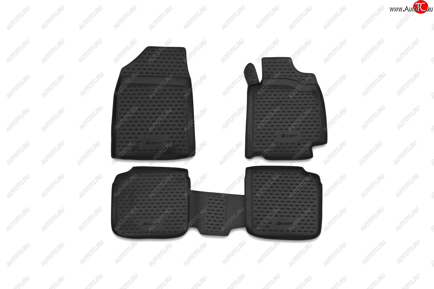 4 399 р. Комплект ковриков салона Element (правый руль, полиуретан, чёрные) Element  Toyota Allion  T240 - Premio  T240 (Чёрные)  с доставкой в г. Белгород