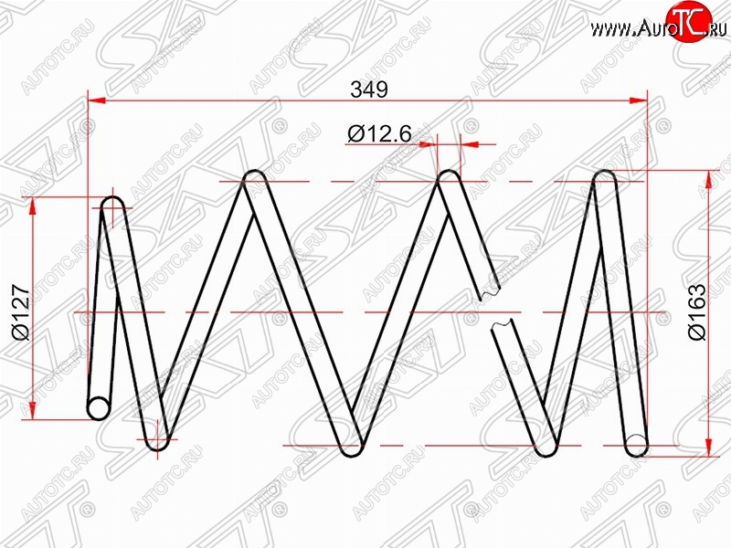 2 699 р. Комплект передних пружин (2 шт.) 2WD/4WD SAT Toyota Allion T240 седан дорестайлинг (2001-2004)  с доставкой в г. Белгород