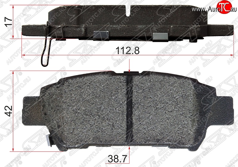 649 р. Колодки тормозные SAT (задние) Toyota Estima AHR10,XR30, XR40 (2000-2006)  с доставкой в г. Белгород