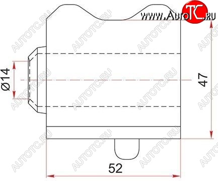 222 р. Правая резиновая втулка переднего стабилизатора (D=23) SAT Toyota Avensis T270 универсал 1-ый рестайлинг (2011-2015)  с доставкой в г. Белгород