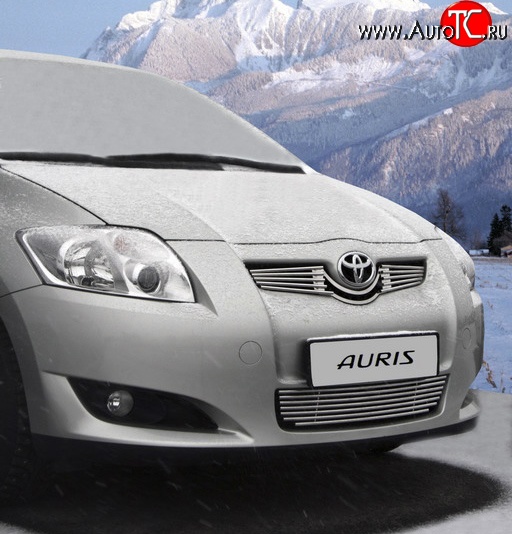 377 р. Декоративная вставка решетки радиатора Novline  Toyota Auris  E150 (2006-2010) хэтчбэк 5 дв. дорестайлинг  с доставкой в г. Белгород